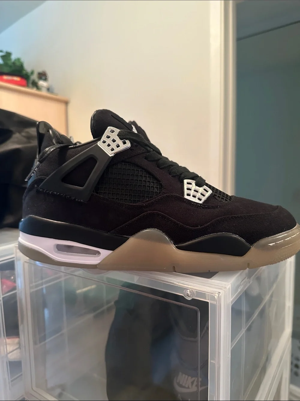 Men's Black Suede Athletic Sneakers